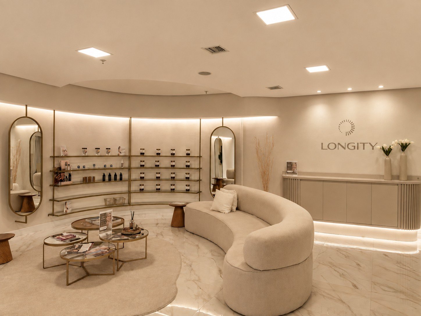 Lounge e Área de Convivência Real da Clínica Longity